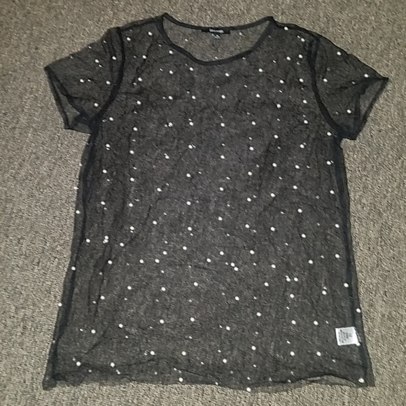 Mesh T-shirt with Pearl Beading - Picture 3 of 3